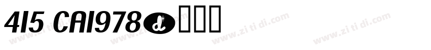 415 CA1978字体转换